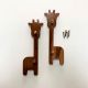 Handcrafted Acacia Wood Giraffe Cupboard Handles Set